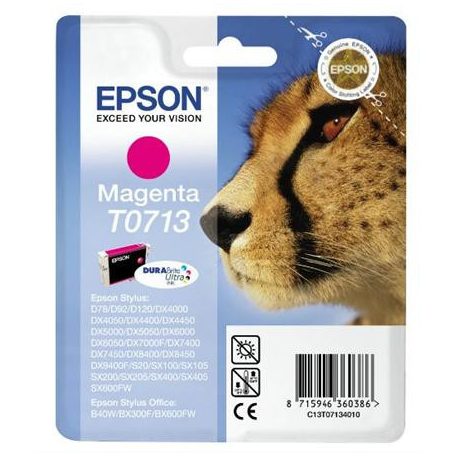 EPSON T07134011 Tintapatron Stylus D78, D92, D120 nyomtatókhoz, EPSON, magenta, 5,5ml
