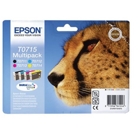 EPSON T07154010 Tintapatron multipack Stylus D78, D92, D120 nyomtatókhoz, EPSON, b+c+m+y, 23,9ml