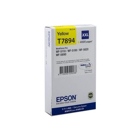 EPSON C13T789440 Tintapatron WF-5110DW, WF-5190DW nyomtatókhoz, EPSON, sárga, 34,2ml