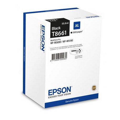 EPSON T8661 Tintapatron WP-M5690DWF, WP-M5190DW nyomtatókhoz, EPSON, fekete, 2,5k