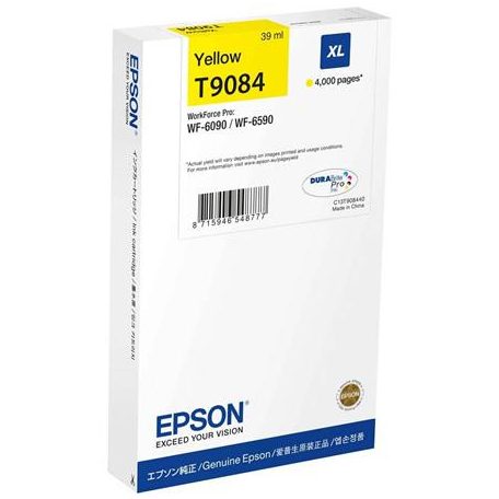 EPSON T908440 Tintapatron Workforce Pro WF-6090, WF-6590 nyomtatókhoz, EPSON, sárga, 4k