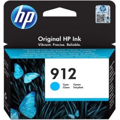   HP 3YL77AE Tintapatron Officejet 8023 All-in-One nyomtatókhoz, HP 912, cián, 315 oldal