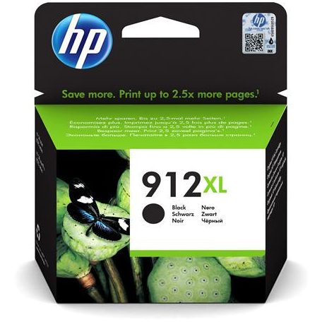 HP 3YL84AE Tintapatron Officejet 8023 All-in-One nyomtatókhoz, HP 912XL, fekete, 825 oldal