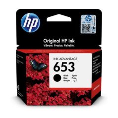   HP 3YM75AE Tintapatron DeskJet Plus Ink Advantage 6075 All-in-One nyomtatóhoz, HP 653, fekete, 360 oldal