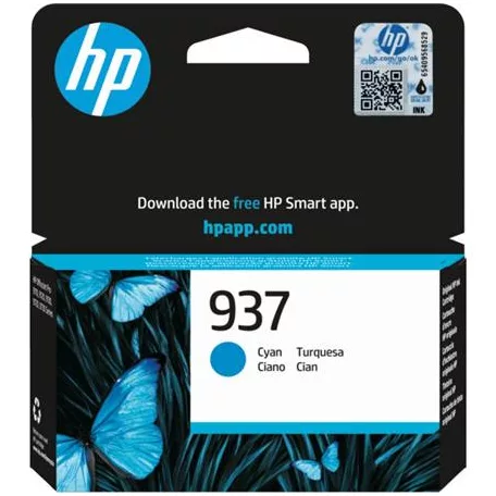 HP 4S6W2NE Tintapatron,  Officejet Pro 9120e, 9130e nyomtatókhoz, HP 937, cián, 800 oldal
