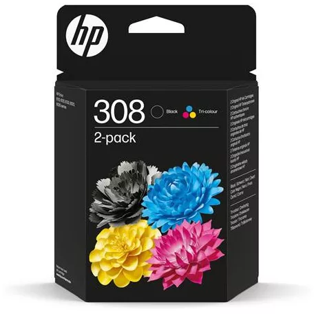 HP 6L6S6UE Tintapatron multipack Deskjet 2900, Envy 6110e nyomtatókhoz, HP 308, fekete+színes, 160+120 oldal