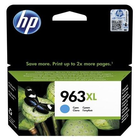 HP 3JA27AE Tintapatron OfficeJet Pro 9010, 9020 nyomtatókhoz, HP 963XL, cián, 1600 oldal