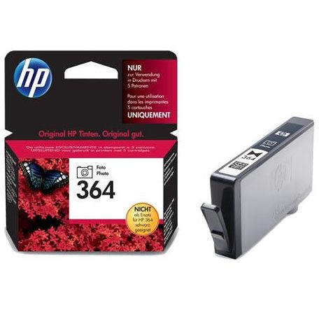 HP CB317EE Fotópatron Photosmart C5380, C6380, D5460 nyomtatókhoz, HP 364, photo fekete, 130 oldal