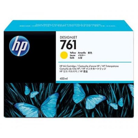 HP CM992A Tintapatron DesignJet T7100 nyomtatóhoz, HP 761, sárga, 400 ml