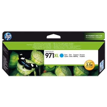 HP CN626AE Tintapatron OfficeJet Pro X451, X476, X551, X576 nyomtatókhoz, HP 971xl, cián, 6,6k