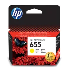   HP CZ112E Tintapatron Deskjet Ink Advantage 3520 sor nyomtatókhoz, HP 655, sárga, 600 oldal