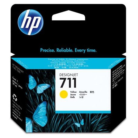 HP CZ132A Tintapatron DesignJet T120,T520 nyomtatókhoz, HP 711, sárga, 29 ml