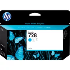   HP F9J67A Tintapatron DesignJet T730, T830 nyomtatókhoz, HP 728, cián, 130ml