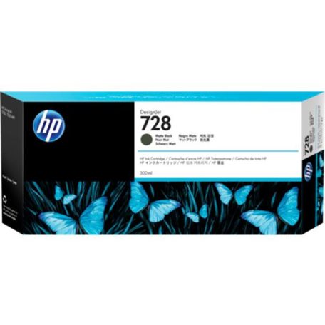 HP F9J68A Tintapatron DesignJet T730, T830 nyomtatókhoz, HP 728, matt fekete, 300ml