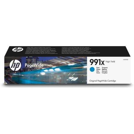 HP M0J90AE Tintapatron PageWide Pro 755, 772, 777 nyomtatókhoz, HP 991X, cián, 16k