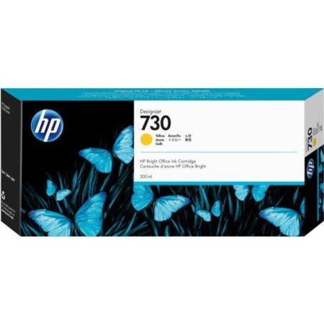 HP P2V70A XL Tintapatron DesignJet T1600, T1700, T2600 nyomtatókhoz, HP 730, sárga, 300 ml