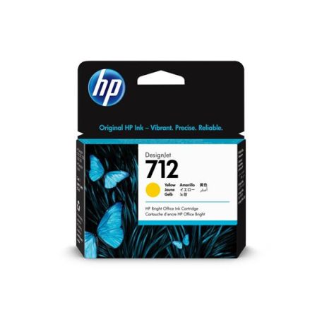 HP 3ED69A Tintapatron DesignJet T650, T250, Studio nyomtatókhoz, HP 712, sárga, 29 ml