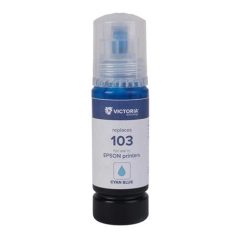   VICTORIA TECHNOLOGY T00S24A Tinta EcoTank L3110, L3150, L1110 nyomtatókhoz, VICTORIA TECHNOLOGY 103, cián, 65 ml