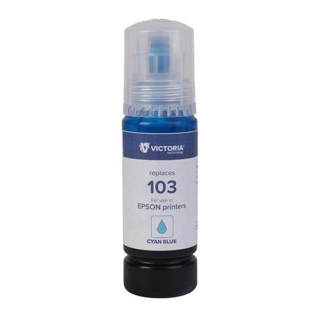 VICTORIA TECHNOLOGY T00S24A Tinta EcoTank L3110, L3150, L1110 nyomtatókhoz, VICTORIA TECHNOLOGY 103, cián, 65 ml
