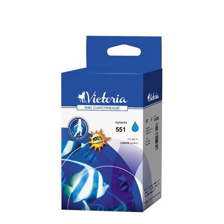 VICTORIA TECHNOLOGY CLI-551 Tintapatron Pixma iP7250, MG5450, MG6350 nyomtatókhoz, VICTORIA TECHNOLOGY, cián, 11ml