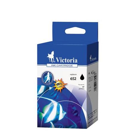 VICTORIA TECHNOLOGY Kompatibilis Tintapatron Deskjet Ink 1115 nyomtatókhoz, VICTORIA TECHNOLOGY 652, fekete, 12ml (F6V25AE alternatíva)