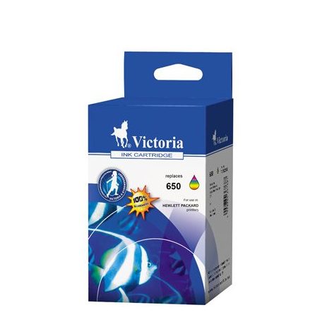 VICTORIA TECHNOLOGY Kompatibilis Tintapatron Deskjet Ink 2510 sor. nyomtatókhoz, VICTORIA TECHNOLOGY 650, színes, 9 ml (CZ102E alternatíva)