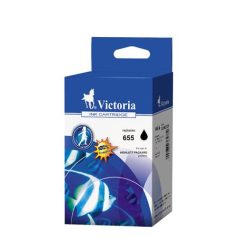   VICTORIA TECHNOLOGY Kompatibilis Tintapatron Deskjet Ink 3520 sor nyomtatókhoz, VICTORIA TECHNOLOGY 655, fekete, 18 ml (CZ109E alternatíva)