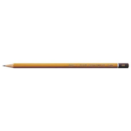 KOH-I-NOOR Grafitceruza, 6B, hatszögletű, KOH-I-NOOR "1500"