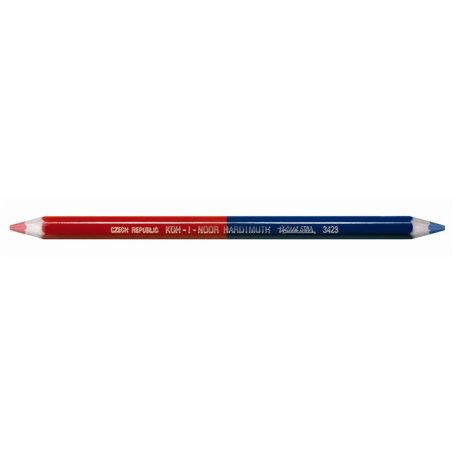 KOH-I-NOOR Postairón, hatszögletű, vastag, KOH-I-NOOR "3423", piros-kék