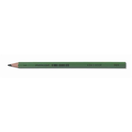 KOH-I-NOOR Színes ceruza, hatszögletű, vastag, KOH-I-NOOR "3424", zöld