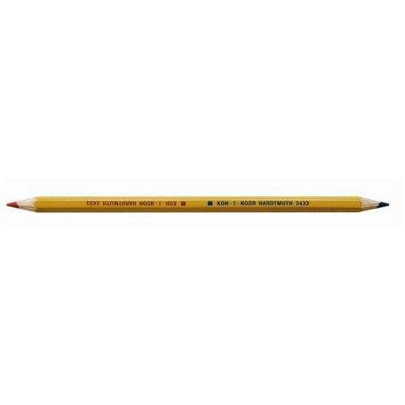 KOH-I-NOOR Postairón, hatszögletű, KOH-I-NOOR "3433", piros-kék