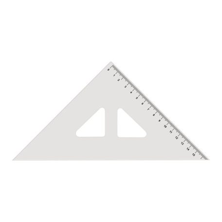 KOH-I-NOOR Háromszög vonalzó, műanyag, 45 °, KOH-I-NOOR