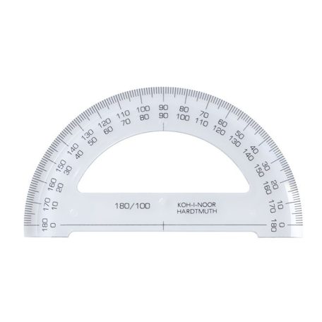 KOH-I-NOOR Szögmérő, műanyag, 180 °-os, KOH-I-NOOR