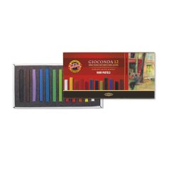   KOH-I-NOOR Pasztellkréta, kemény, KOH-I-NOOR "Gioconda 8112/6", 12 különböző szín
