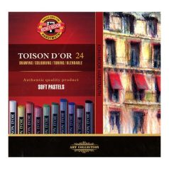   KOH-I-NOOR Porpasztell-kréta, puha, KOH-I-NOOR "Toison 8514/24", 24 különböző szín