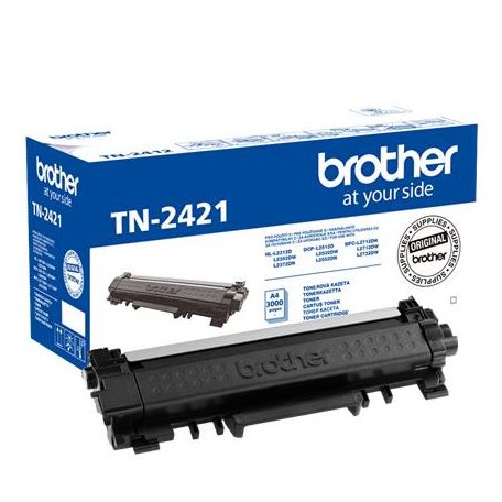 BROTHER TN2421 Lézertoner MFC-L2712DN, MFCL2712DW, MFCL2732DW nyomtatókhoz, BROTHER, fekete, 3k
