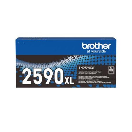 BROTHER TN2590XL Lézertoner HL-L2402, DCP-L2622 nyomtatókhoz, BROTHER, fekete, 3k