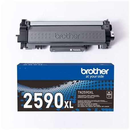 BROTHER TN2590XL Lézertoner HL-L2402, DCP-L2622 nyomtatókhoz, BROTHER, fekete, 3k