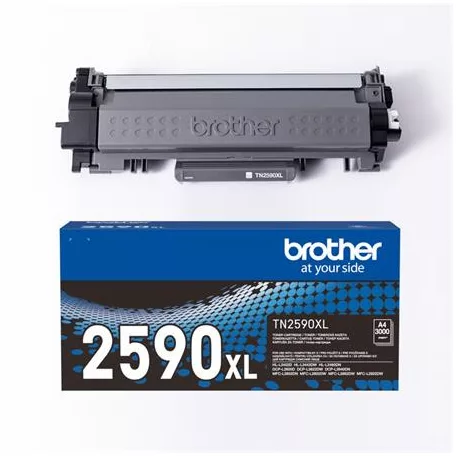 BROTHER TN2590XL Lézertoner HL-L2402, DCP-L2622 nyomtatókhoz, BROTHER, fekete, 3k