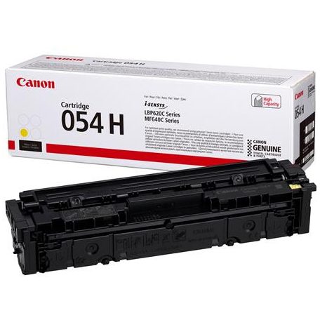 CANON CRG-054H Lézertoner i-Sensys LBP621 623, MF641, 643 nyomtatókhoz, CANON, sárga, 2,3k