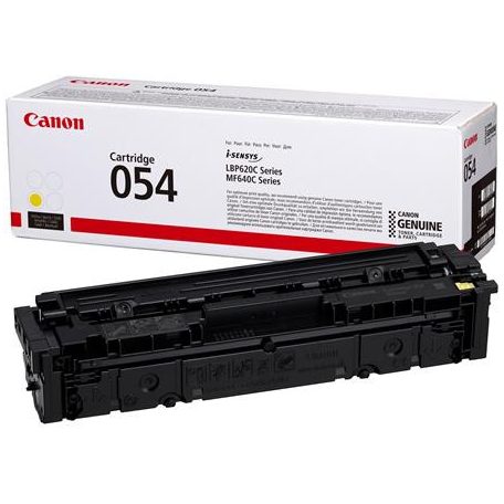 CANON CRG-054 Lézertoner i-Sensys LBP621 623, MF641, 643 nyomtatókhoz, CANON, sárga, 1,2k