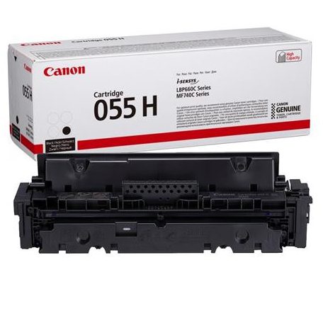 CANON CRG-055H Lézertoner i-Sensys LPB663, 664, MF742, 744, 746 nyomtatókhoz, CANON, fekete, 7,6k