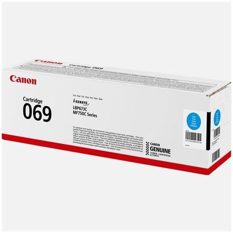 CANON CRG-069 Lézertoner, i-SENSYS LBP 673Cdw nyomtatóhoz, CANON, cián, 1,9k