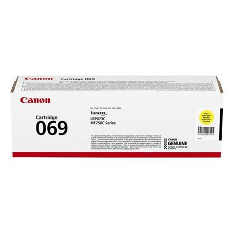 CANON CRG-069 Lézertoner, i-SENSYS LBP 673Cdw nyomtatóhoz, CANON, sárga, 1,9k