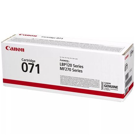CANON CRG-071 Lézertoner i-Sensys LBP122dw, MF272dw nyomtatókhoz, CANON, fekete, 1,2K
