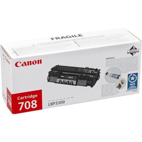 CANON CRG-708S Lézertoner i-SENSYS LBP 3300, 3360 nyomtatókhoz, CANON, fekete, 2,5k