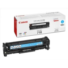   CANON CRG-718C Lézertoner i-SENSYS LBP 7200CDN, MF 8330, 8350CDN nyomtatókhoz, CANON, cián, 2,9k