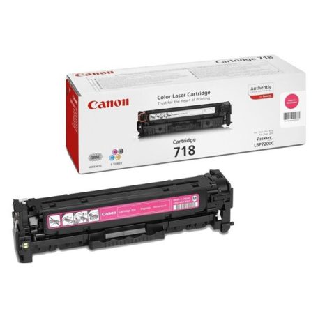 CANON CRG-718M Lézertoner i-SENSYS LBP 7200CDN, MF 8330, 8350CDN nyomtatókhoz, CANON, magenta, 2,9k