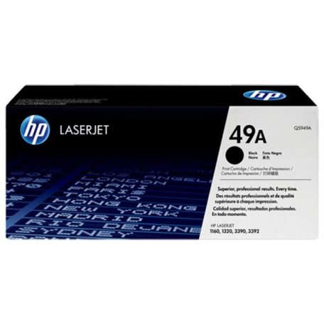 HP Q5949A Lézertoner LaserJet 1160, 1320, 3390 nyomtatókhoz, HP 49A, fekete, 2,5k