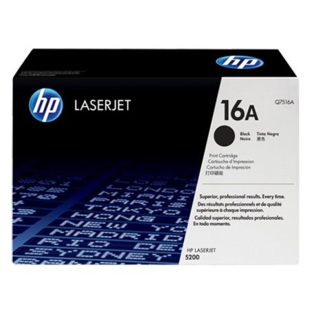 HP Q7516A Lézertoner LaserJet 5200 nyomtatóhoz, HP 16A, fekete, 12k